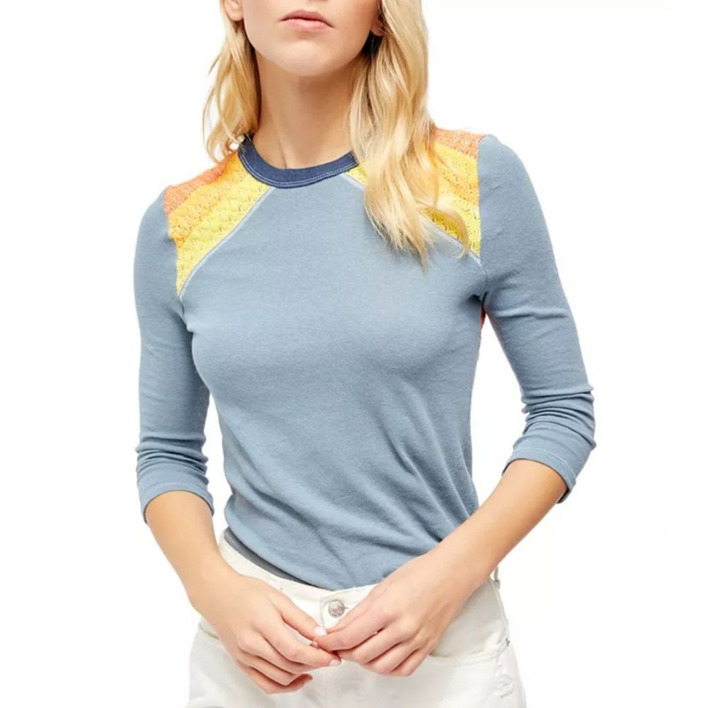 FREE PEOPLE In Rainbows Swit Sweater (L) - NWT
